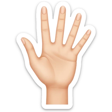 a what  hand with three fingers up sticker