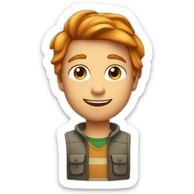 Chat roux rayé sticker