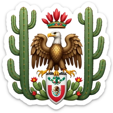 mexico coat of arms sticker