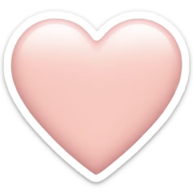 Blush pink heart  sticker