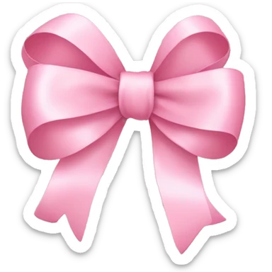 a light pink ribbon bow  sticker