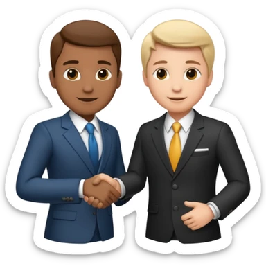 business handshake sticker