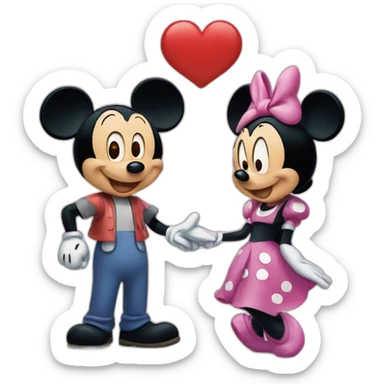 Mickey and Minnie sticker