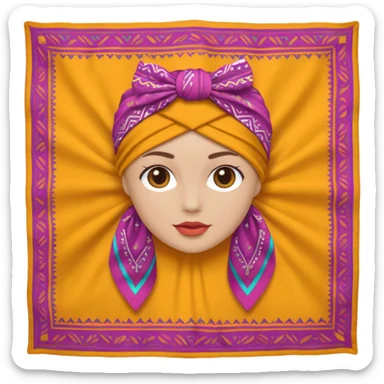 patterned bandana headscarf  sticker