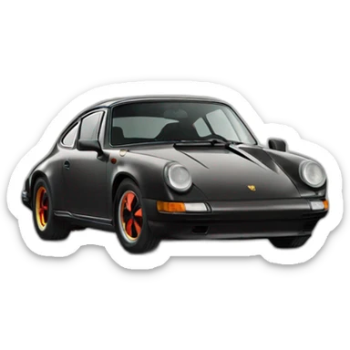 porsche logo, front view sticker