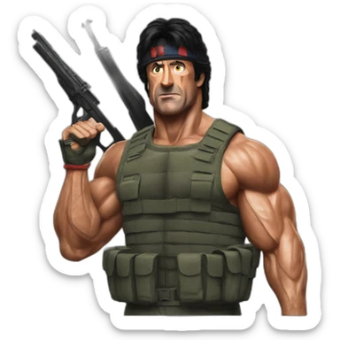 Rambo Stallone sticker