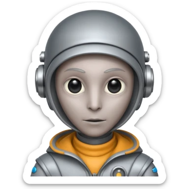gray aliens look alike humans but very tech sticker