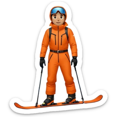 Man Skiing Background Matterhorn sticker