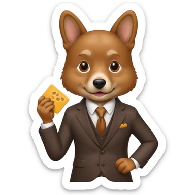 create a dog who does sales sticker