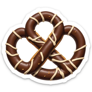  chocolate dipped pretzels with dark chocolate drizzle  sticker