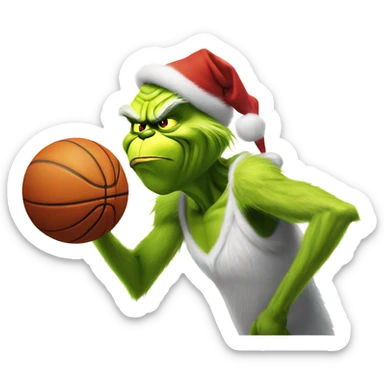 The grinch with a basketball  sticker