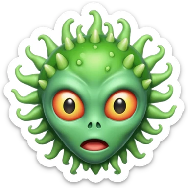 Un alíen con la cabeza explotando  sticker