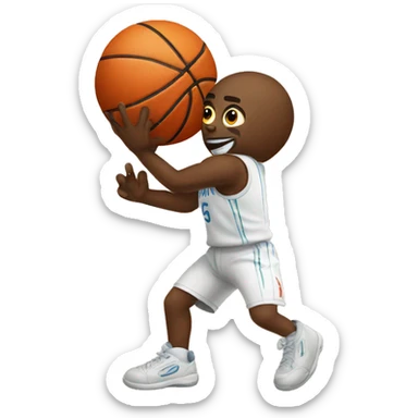 shooting a basketball  sticker
