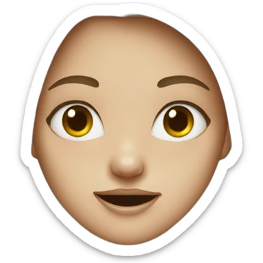 Crazy girl with White eyes sticker