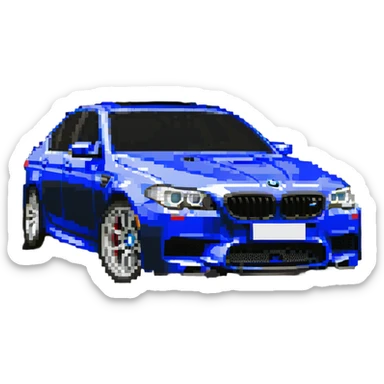 BMW M5 performance sedan sticker