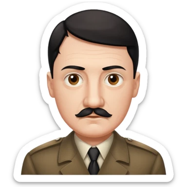 A man who look like hitler sticker