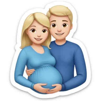 Pregnat mom with dad sticker