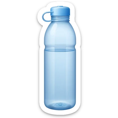 une bouteille en plastique dechet vide , bouteille d'eau sticker