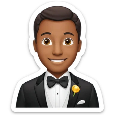 Black man shining movie premiere light  sticker