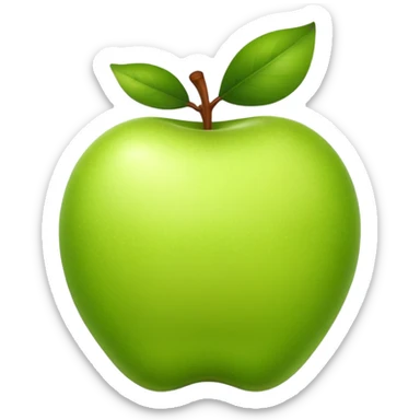 korean pear shaped like an apple sticker
