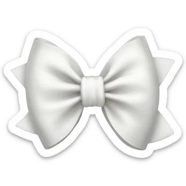 White bow sticker