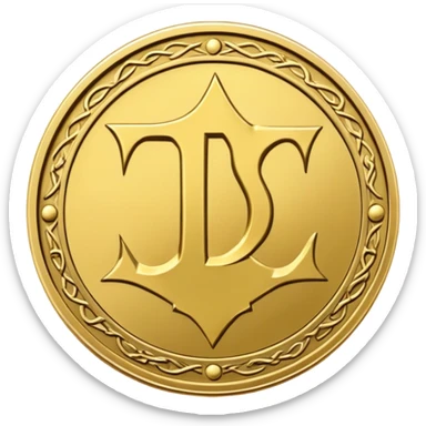 dnd item icon, medieval, currency gold sticker