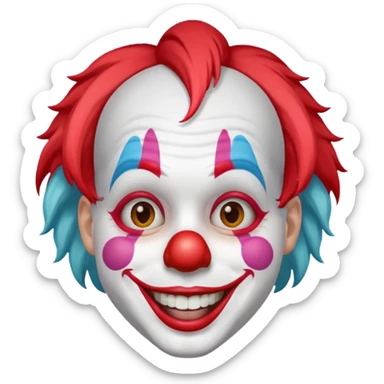 Clown WITH WHITE STROKE sticker