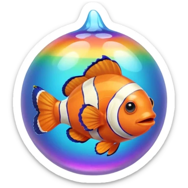 Ball of Goos with Rainbow Clownfish sticker