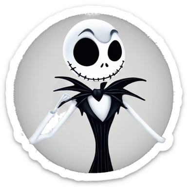 Jack skellington sending kiss sticker
