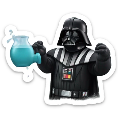 darth vader using a britta jug in the sea sticker