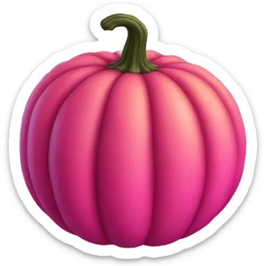 Hot pink realistic pumpkin sticker