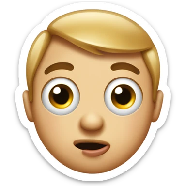 Emoji rolling eyes with tongue out  sticker