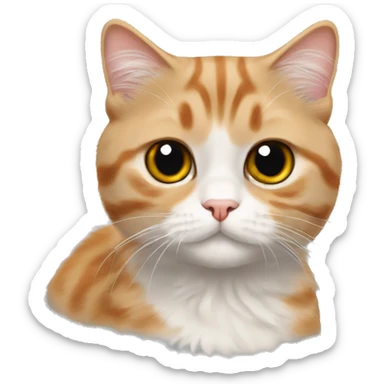 grey scottish fold cat with ginger mainecoon sticker