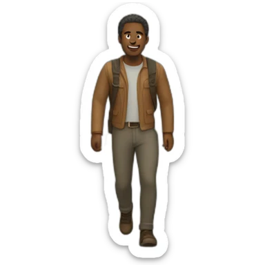 Man on a journey sticker