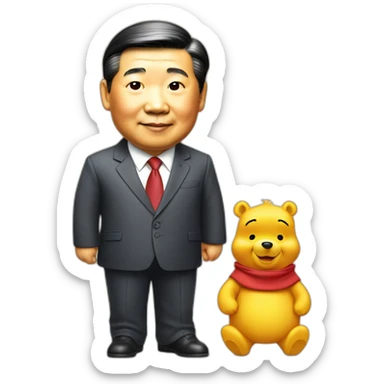 Xi-Jinping-with-winnie-the-pooh sticker