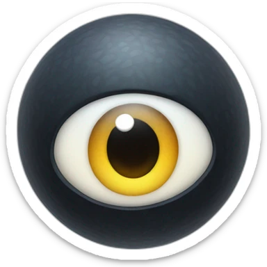 3d sphere with a cartoon Phantom skin texture with big beautiful eyes sticker