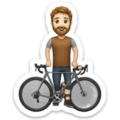 slightly-chubby-male-cyclist-brown-hair-and-beard sticker