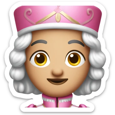 Cute pink nutcracker sticker