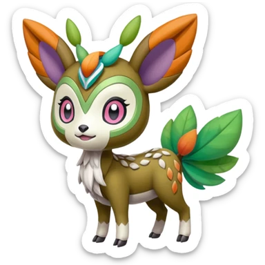 Meloetta-Skiddo-Pokémon-Fakémon-creature sticker