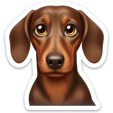 Brown dachshund sticker