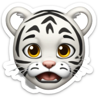 angry baby tiger sticker