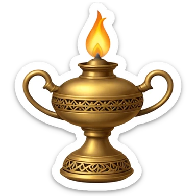 oil lamp diya. sticker