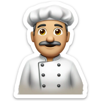 Chef papá , gordito, pocas canas 20 años sticker