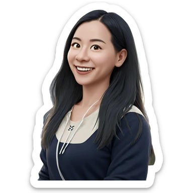 smiling girl outdoors portrait sticker