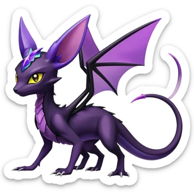Shiny Salandit-Noivern-Espeon-Hybrid (Full body) sticker