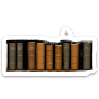 antique books sticker