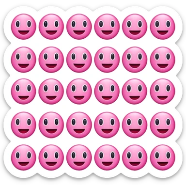 Pink emojis sticker