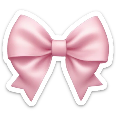 light pink bow sticker