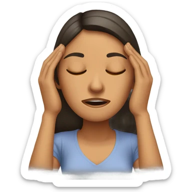 Puerto Rican woman with Migraine headache  sticker