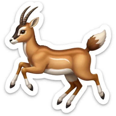 a springbok jumping sticker